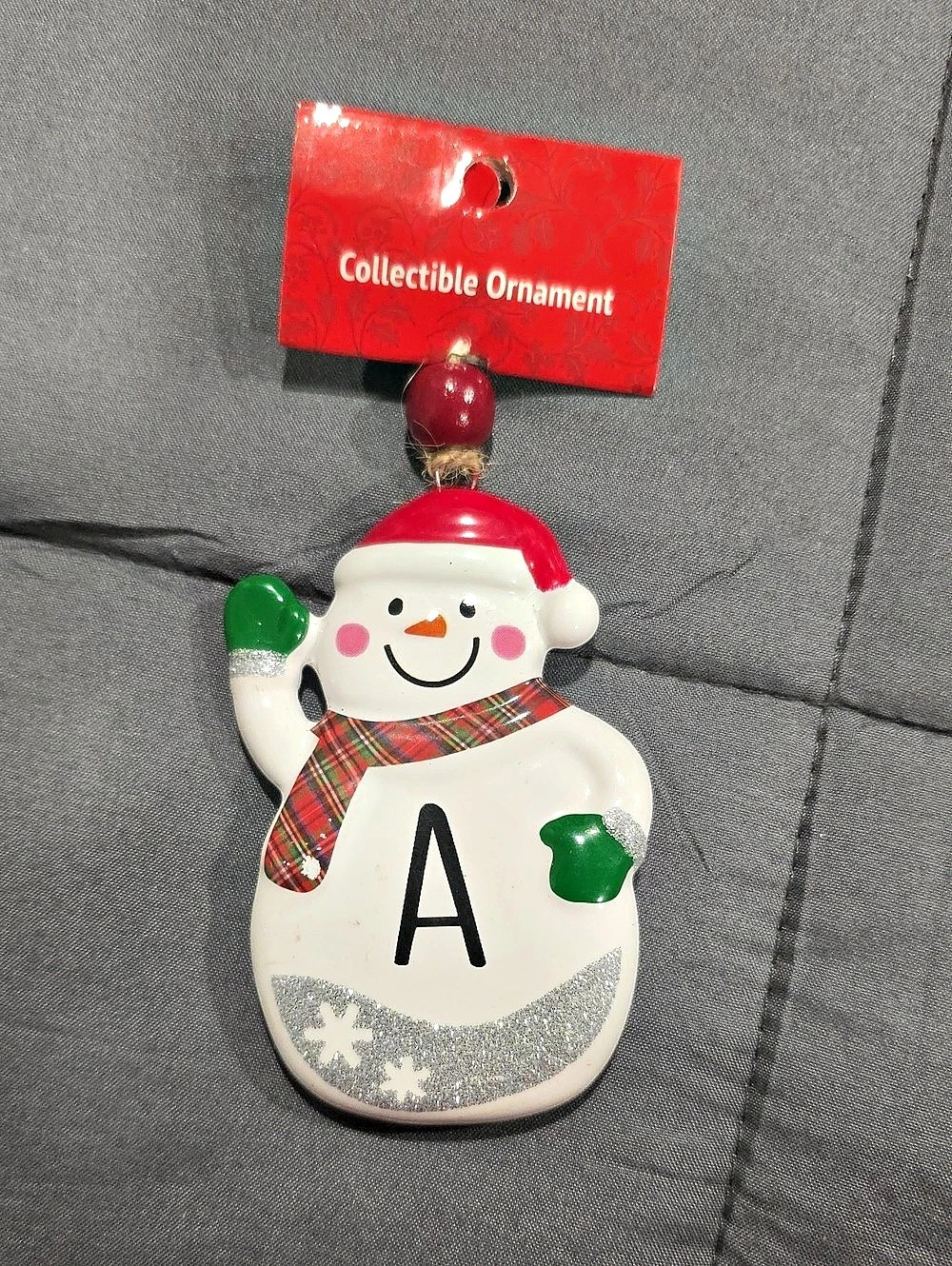 Kohl's Snowman Initial A Collectible Christmas Ornament